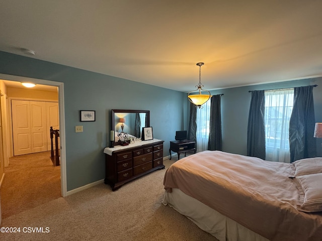 view of carpeted bedroom