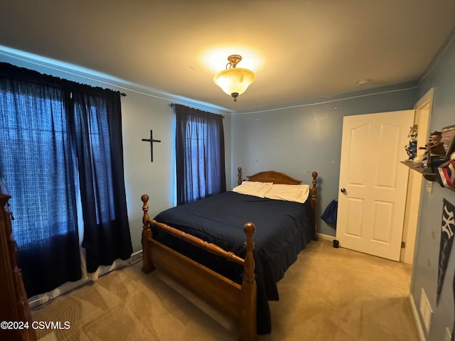 bedroom featuring carpet flooring