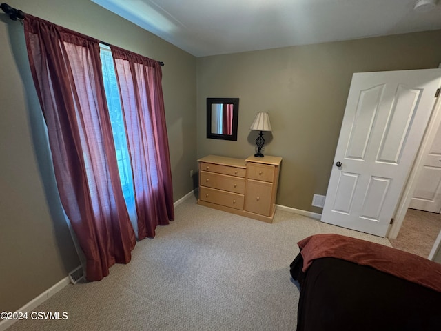 view of carpeted bedroom