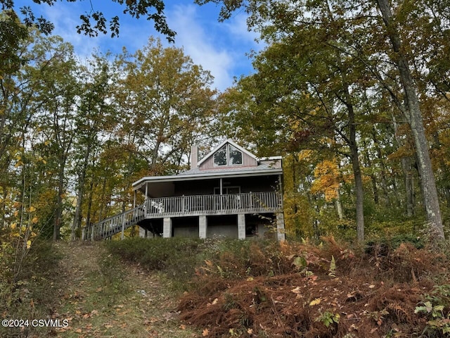 Simonds Hill Ln, Tioga, PA 16946 - exterior space with a chimney and stairway