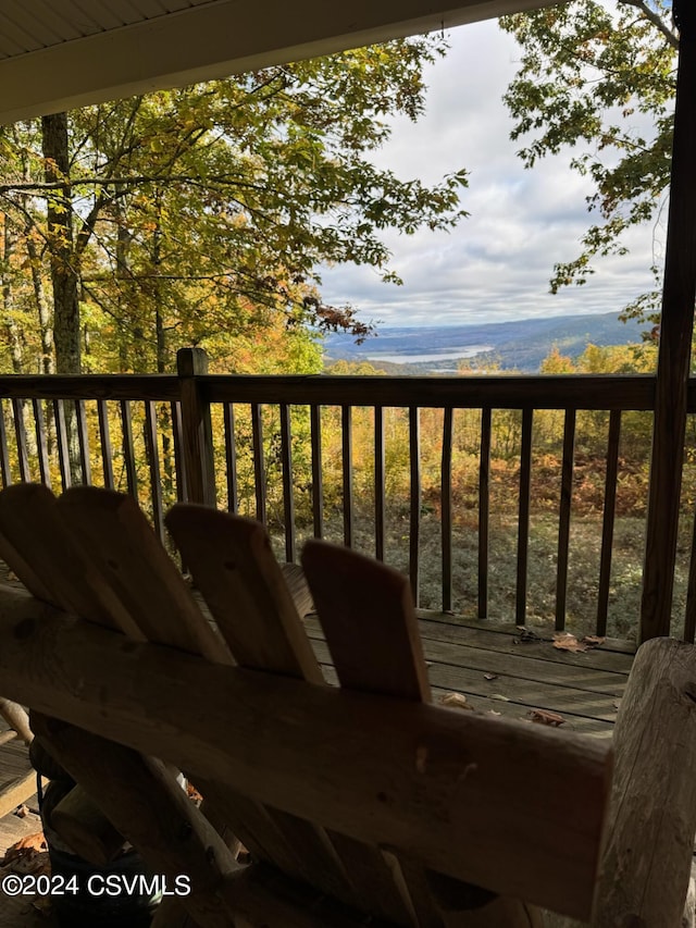 Simonds Hill Ln, Tioga, PA 16946 - view of wooden balcony with a wooden deck
