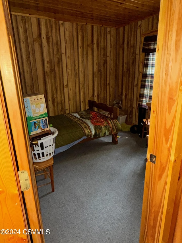 Simonds Hill Ln, Tioga, PA 16946 - bedroom with wooden ceiling and wood walls