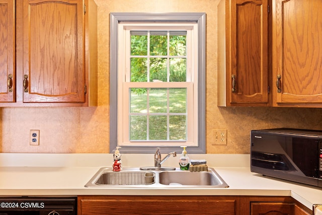 kitchen with dishwashing machine, sink, and a wealth of natural light