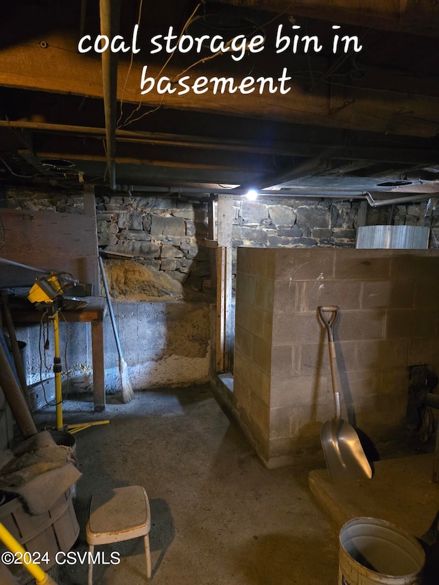 view of basement