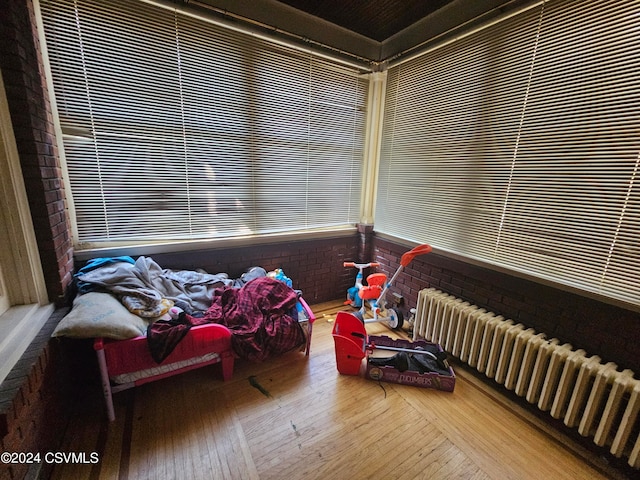 sunroom with radiator