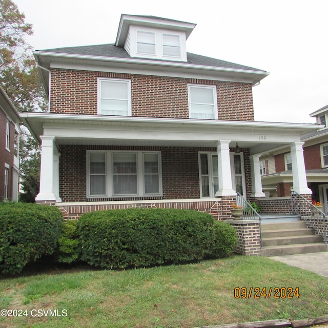 view of front of house featuring covered porch