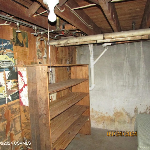 view of basement