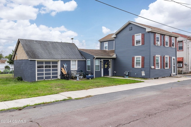 view of front of home featuring a front yard