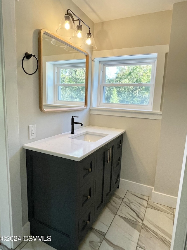 bathroom with vanity