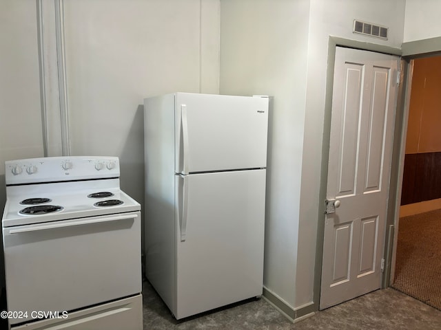 kitchen featuring white appliances