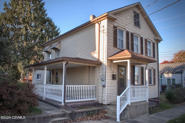 view of front of home with a porch