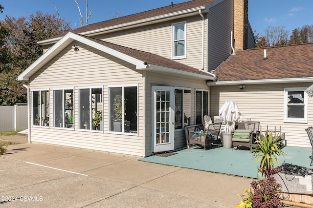 rear view of property with a patio