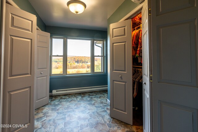 interior space featuring a baseboard radiator