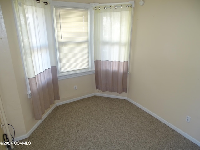 view of carpeted spare room