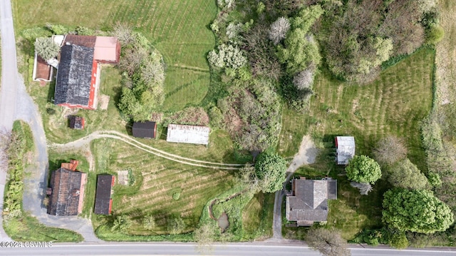 drone / aerial view featuring a rural view