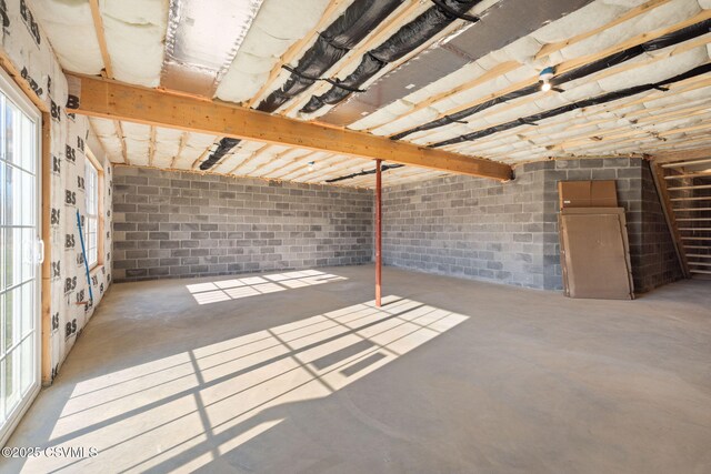 view of unfinished attic