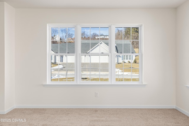 view of carpeted spare room