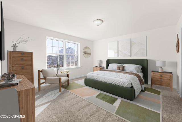 view of carpeted bedroom