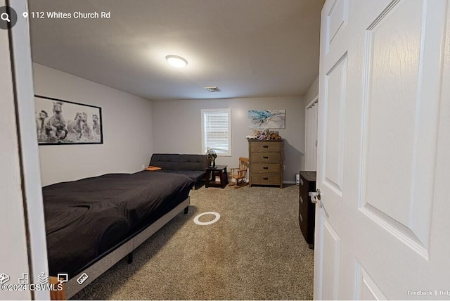 view of carpeted bedroom