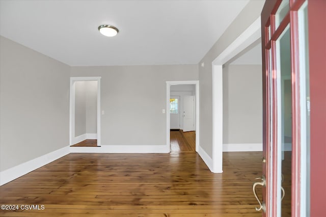 interior space with wood-type flooring