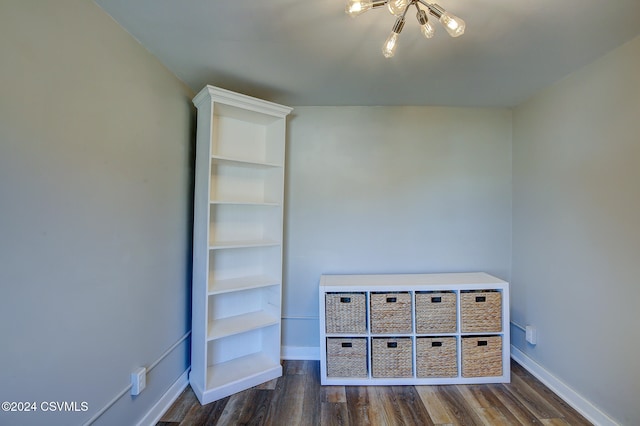 unfurnished bedroom featuring dark hardwood / wood-style floors