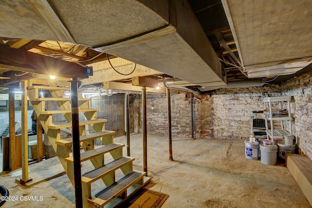 view of basement