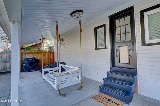 view of patio / terrace featuring area for grilling