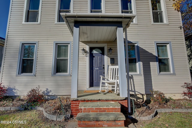 view of doorway to property