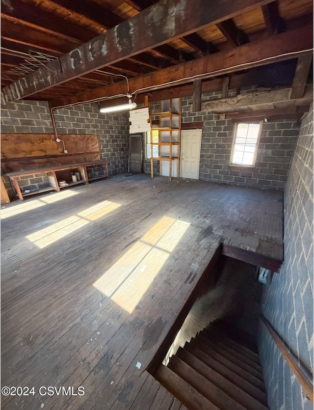 interior space featuring wood-type flooring