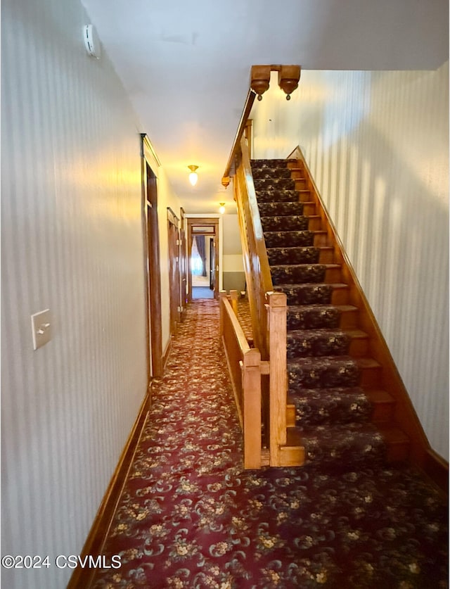 corridor with carpet floors