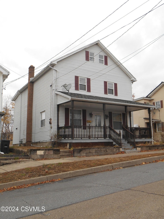 view of front of house with covered porch