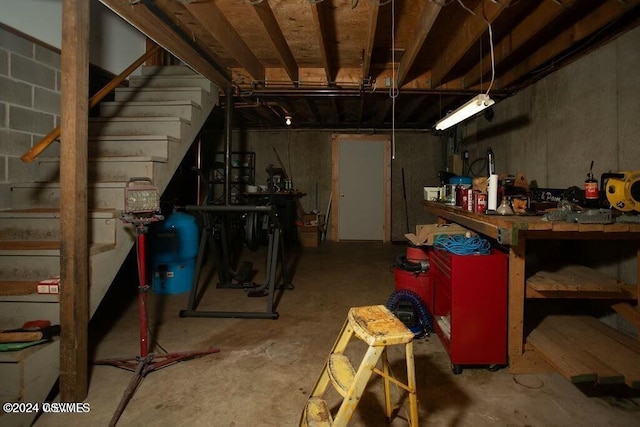 view of basement