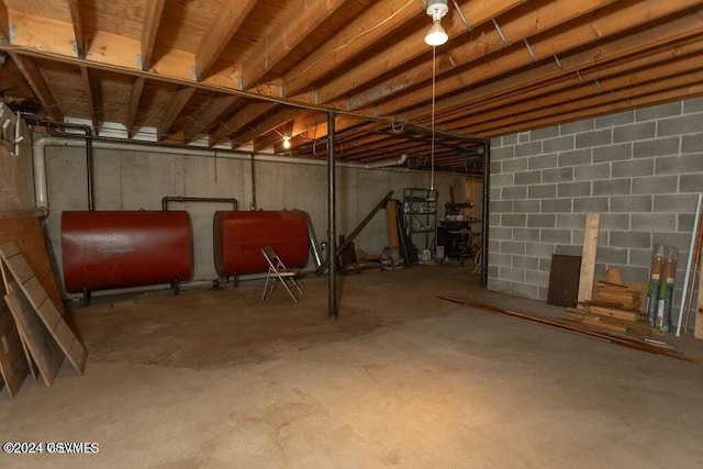 view of basement