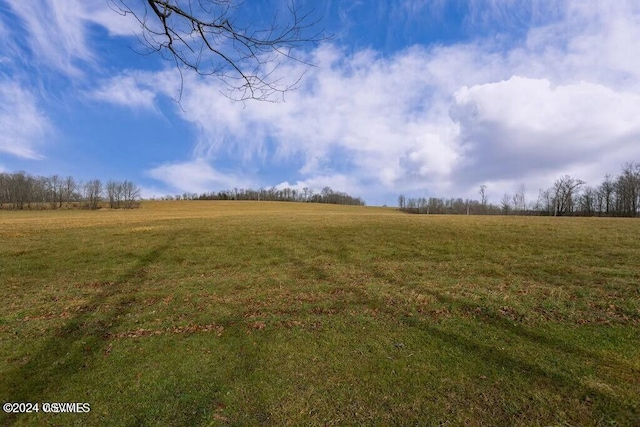 view of yard with a rural view