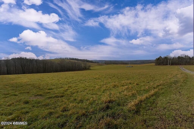 view of yard featuring a rural view