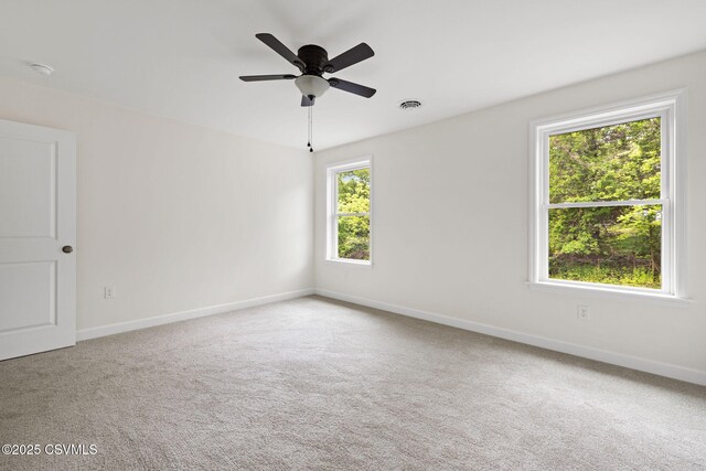 151 Hillside Ave, Elysburg, PA 17824 - unfurnished room with baseboards, carpet flooring, a smoke detector, and ceiling fan