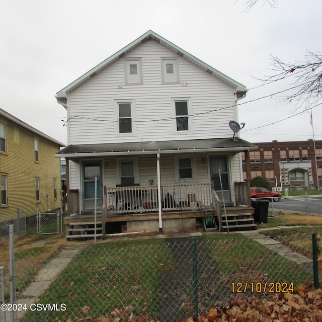 view of front of home with a porch