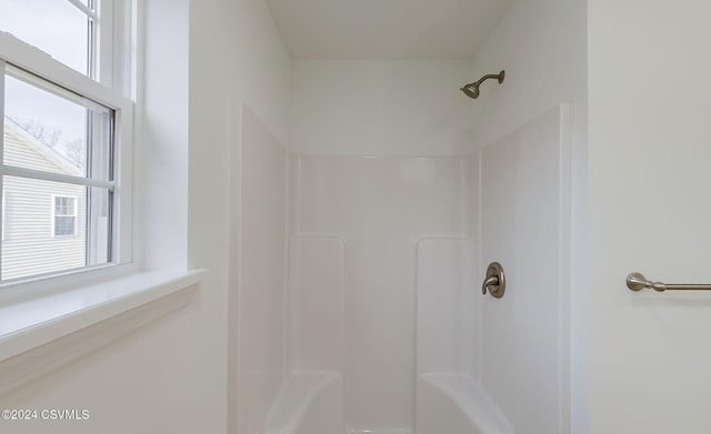 bathroom with a shower