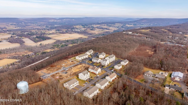 bird's eye view featuring a mountain view