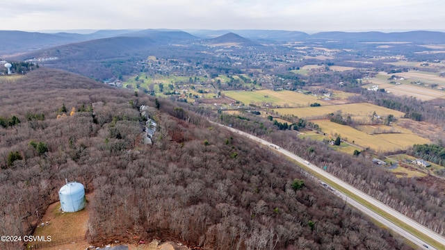 bird's eye view featuring a mountain view