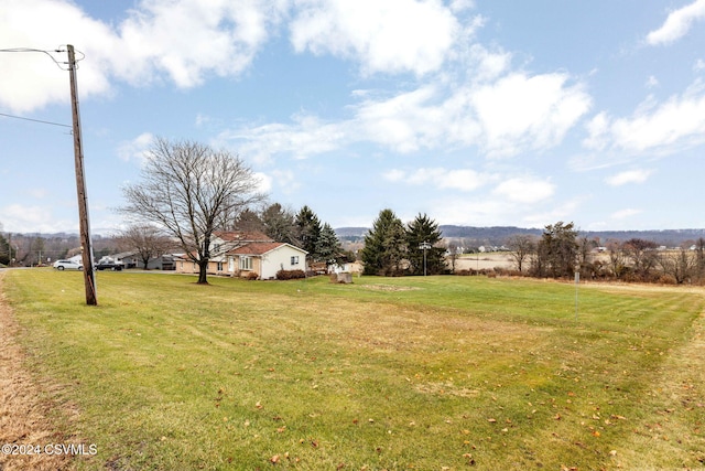 view of yard featuring a rural view