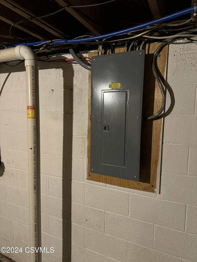 utility room with electric panel