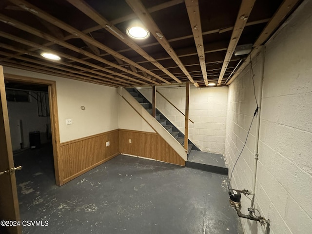 view of basement