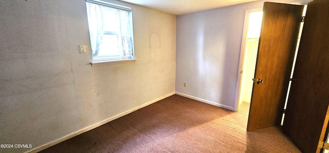 unfurnished room featuring carpet