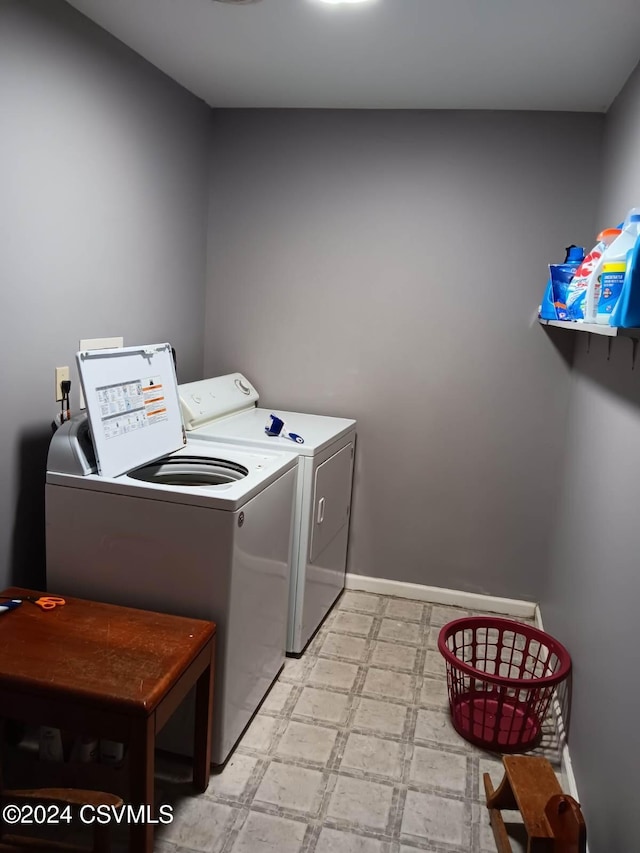 laundry area featuring separate washer and dryer