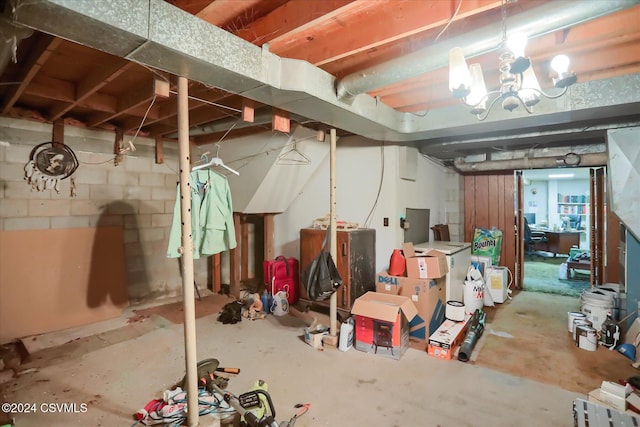 view of basement