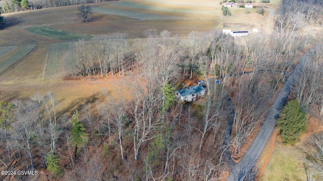 drone / aerial view with a rural view