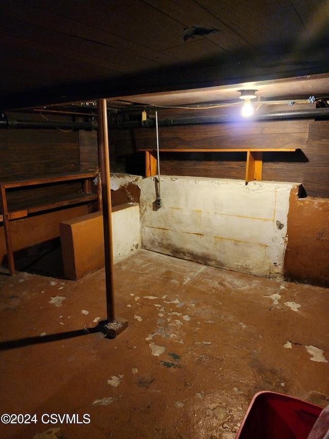 view of basement