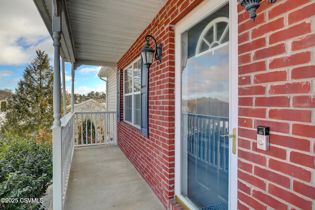 balcony with covered porch