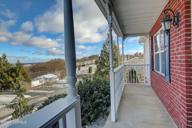 balcony with covered porch